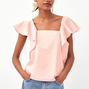 Zara Trf Ruffle Top